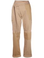 Monse Mid Rise Straight Trousers - Brown
