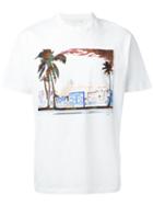 Prada Landscape Print T-shirt, Men's, Size: Small, White, Cotton