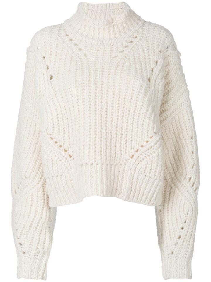 Isabel Marant - Knitted Milky Sweater - Women - Polyester/wool/alpaca - 36, White, Polyester/wool/alpaca