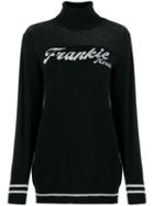 Frankie Morello Logo Knit Longline Jumper - Black