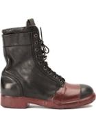 Oxs Rubber Soul Stained Detail Lace-up Boots