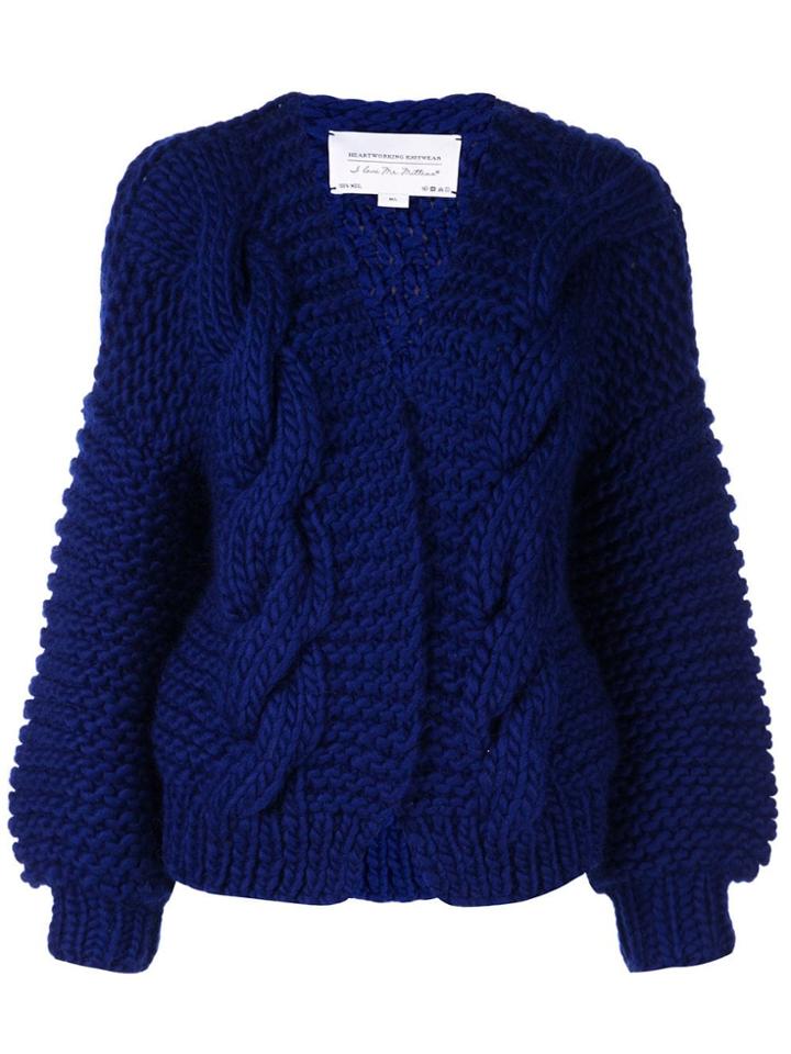 I Love Mr Mittens Diamond Cream Bomber - Blue