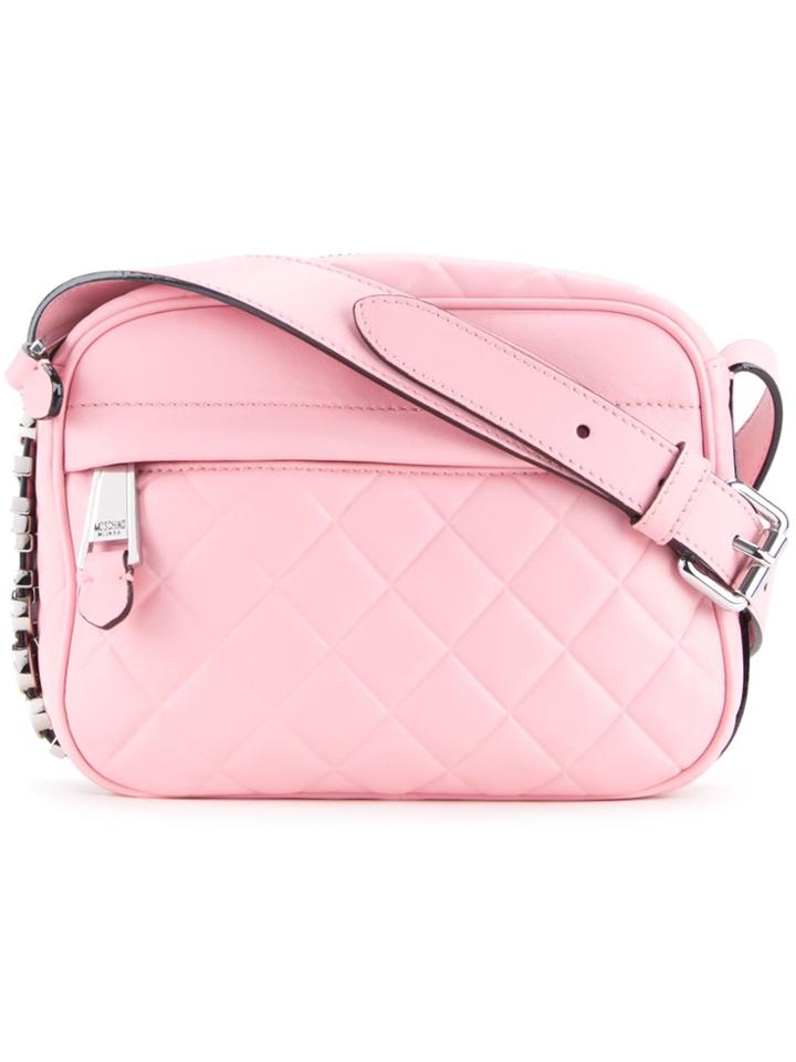 Moschino Quilted Shoulder Bag - Pink & Purple
