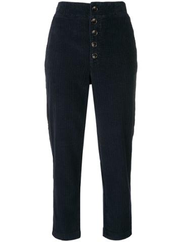Chloe Stora Patt Corduroy Tapered Trousers - Blue