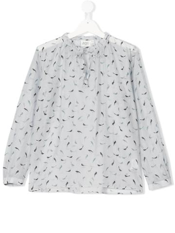 Hartford Kids Bird Print Blouse - Blue