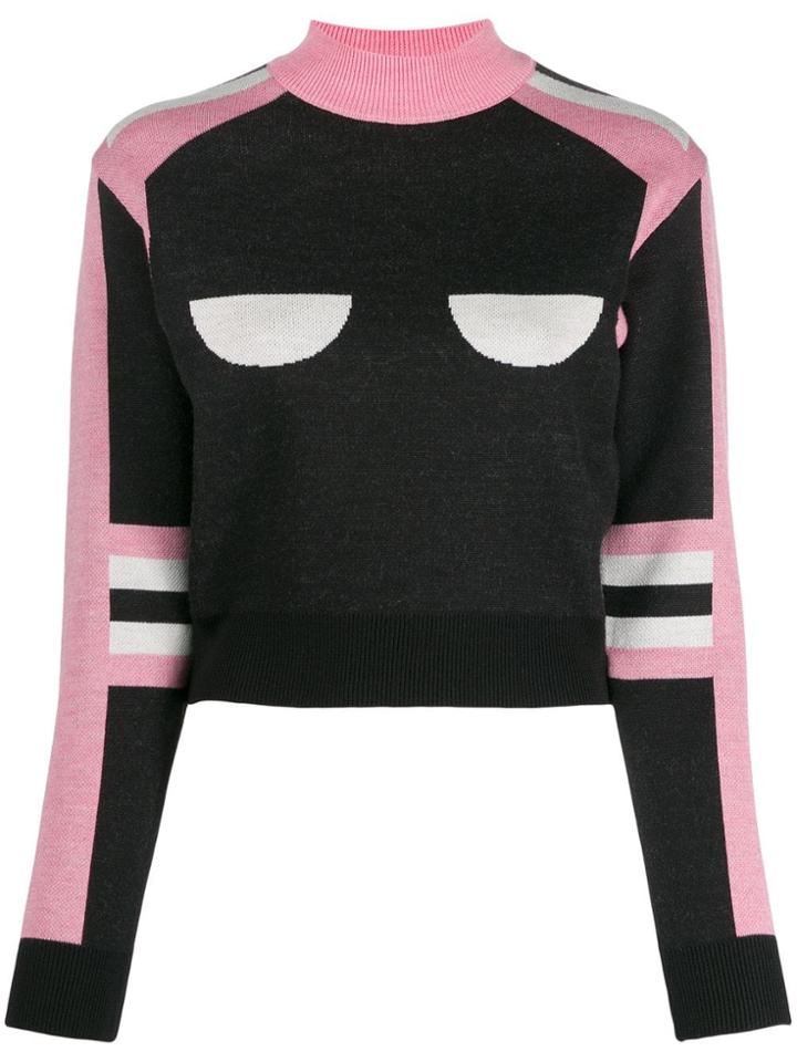 Msgm Colour Block Jumper - Pink