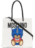 Moschino Transformer Teddy Tote - White