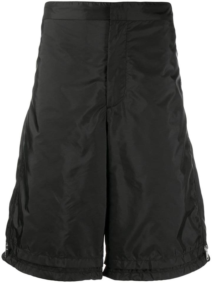 Prada Gabardine Effect Shorts - Black