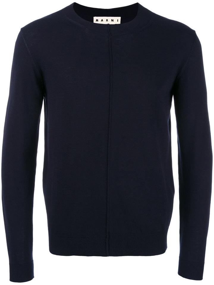 Marni Classic Crew Neck Jumper, Men's, Size: 50, Black, Cotton