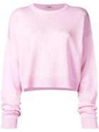 Miu Miu Cropped Jumper - Pink & Purple