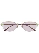 Bottega Veneta Eyewear Cat Eye Sunglasses - Gold