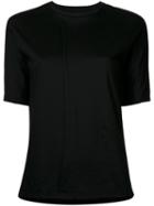 08sircus Pleat Detail T-shirt, Women's, Size: 0, Black, Cotton