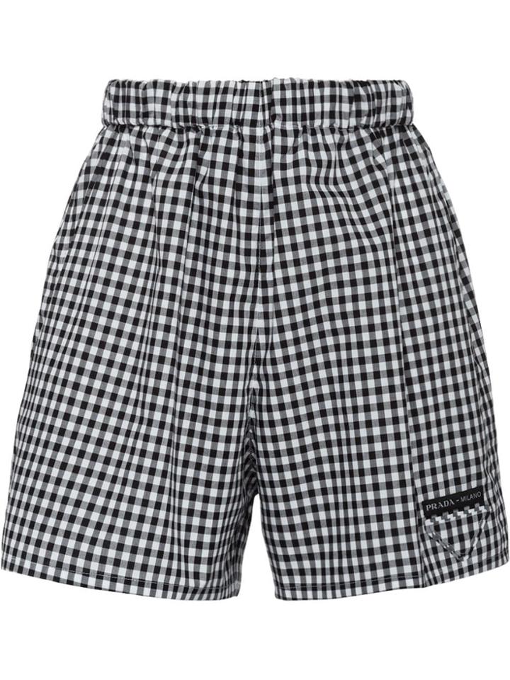 Prada Vichy Check Shorts - Black