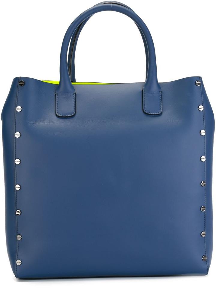 Borbonese Neon Lining Tote Bag