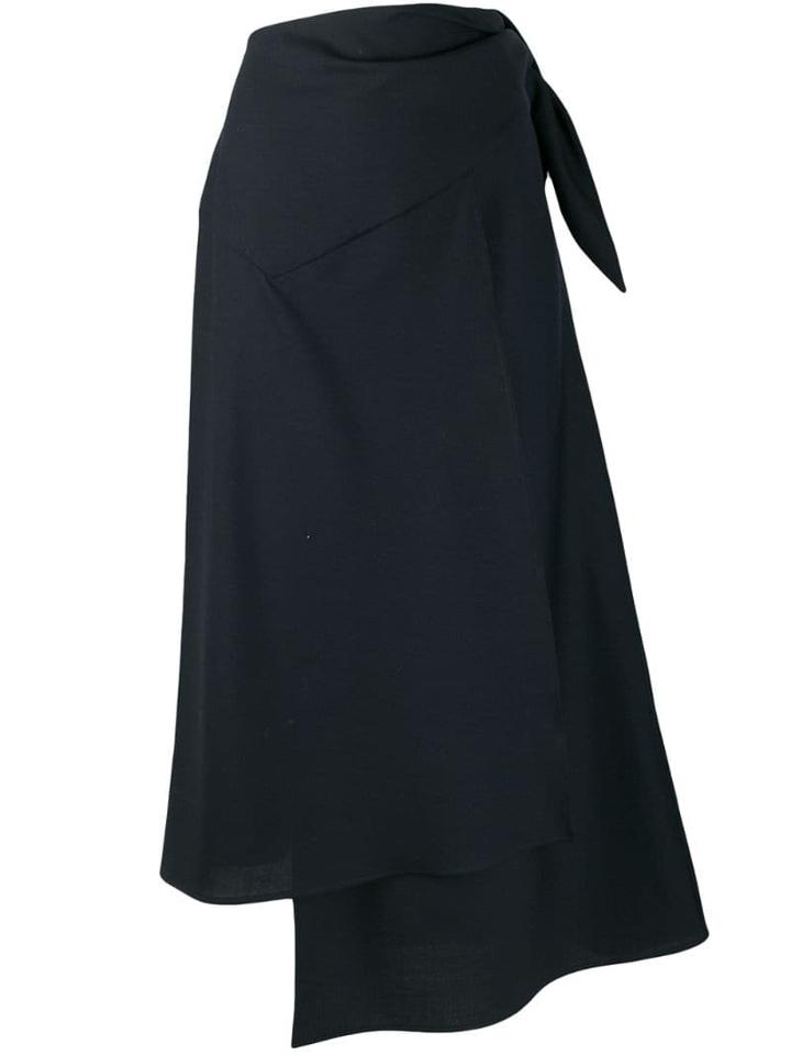 Erika Cavallini Asymmetric Wrap Skirt - Blue