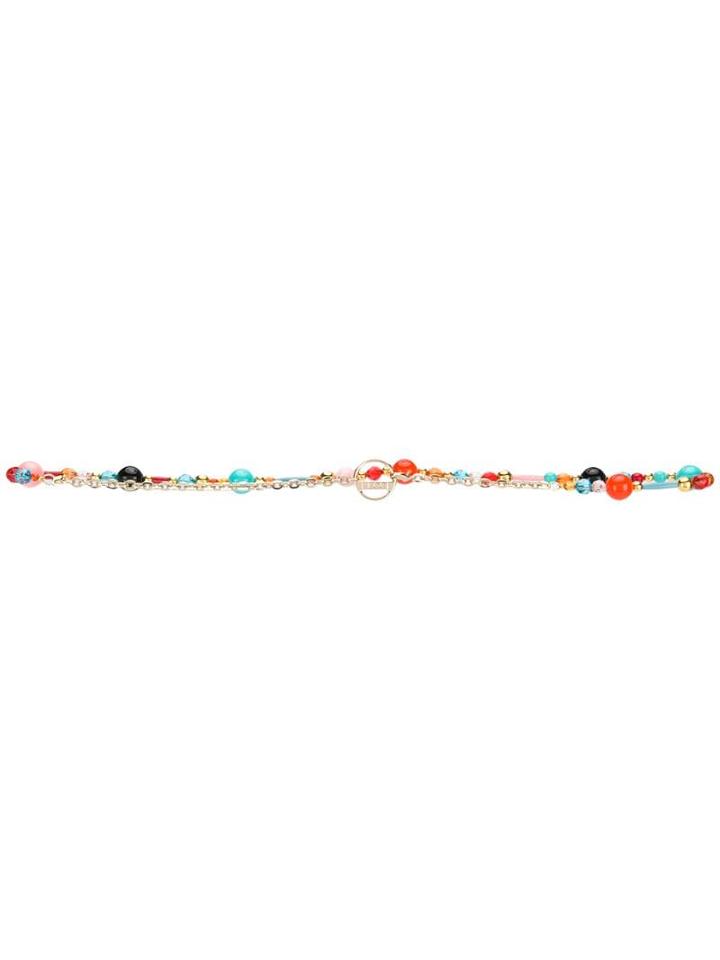 Emilio Pucci Multicoloured Beaded Belt - Gold