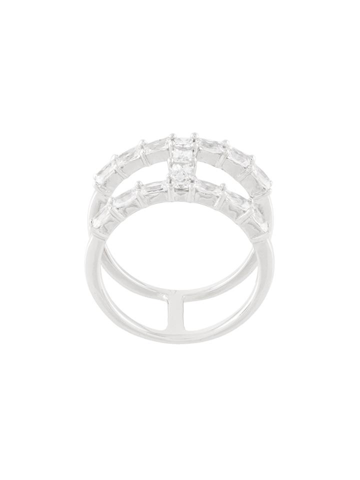 V Jewellery Baguette Ring - Metallic