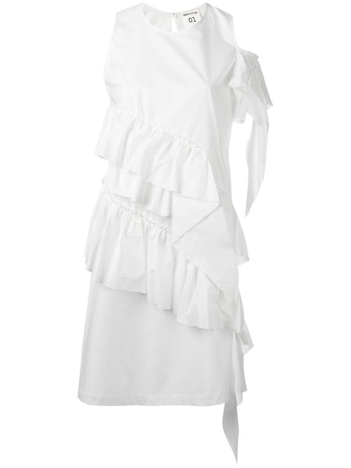 Semicouture Richie Dress, Size: 42, White, Cotton