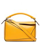 Loewe Yellow Puzzle Small Leather Shoulder Bag - Orange