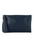 Sarah Chofakian Leather Clutch, Women's, Black, Goat Skin