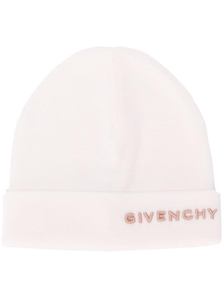 Givenchy Logo Embroidered Beanie - White