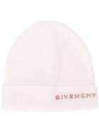 Givenchy Logo Embroidered Beanie - White