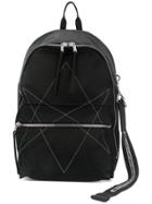 Rick Owens Drkshdw Stitched Star Detail Backpack - Black