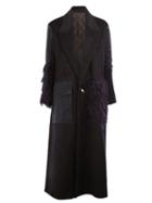 Undercover Textured Detail Single Breasted Coat