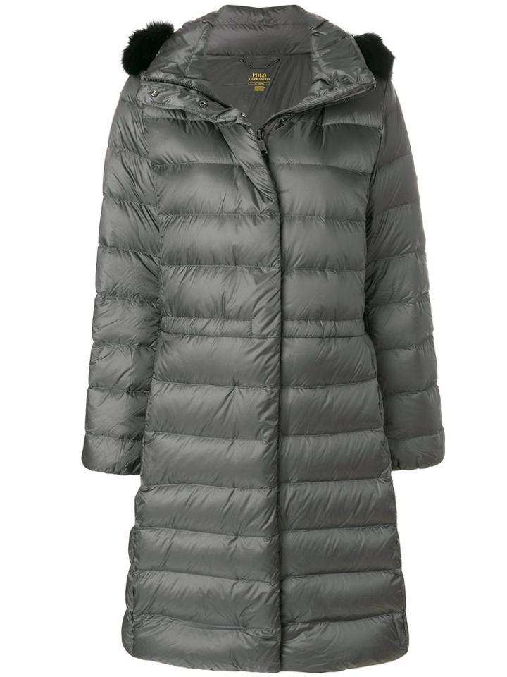 Polo Ralph Lauren Hooded Funnel Neck Coat - Grey
