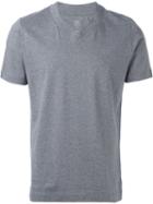 Eleventy V-neck T-shirt, Men's, Size: Large, Grey, Cotton