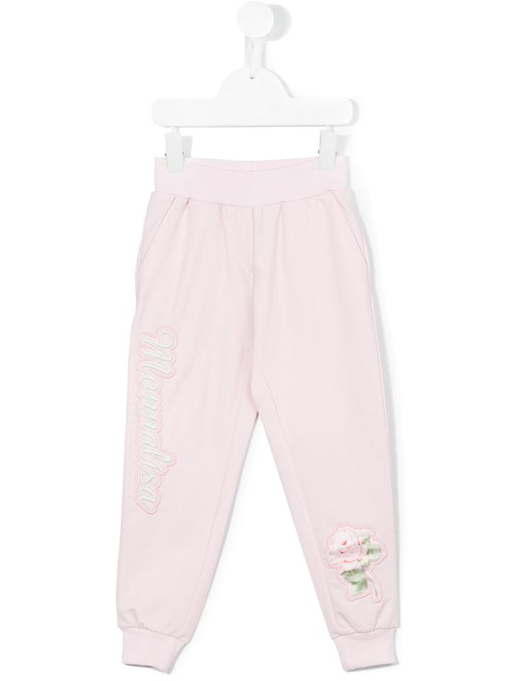 Monnalisa Embellished Track Pants, Girl's, Size: 10 Yrs, Pink/purple