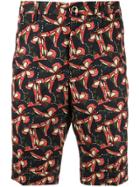 Pt01 Butterfly Print Tailored Shorts - Multicolour