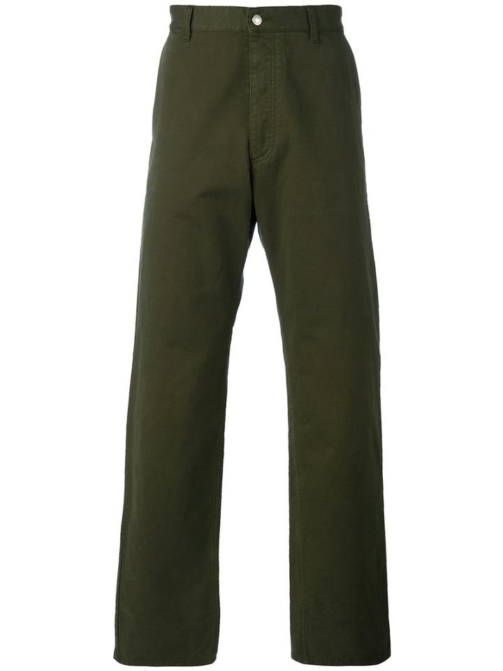 Ami Alexandre Mattiussi - Large Fit Trousers - Men - Cotton - Xl, Green, Cotton