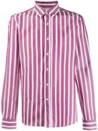 Brunello Cucinelli Striped Long-sleeved Shirt - Purple