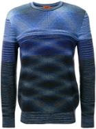 Missoni Wave Stripe Knit Sweater - Blue