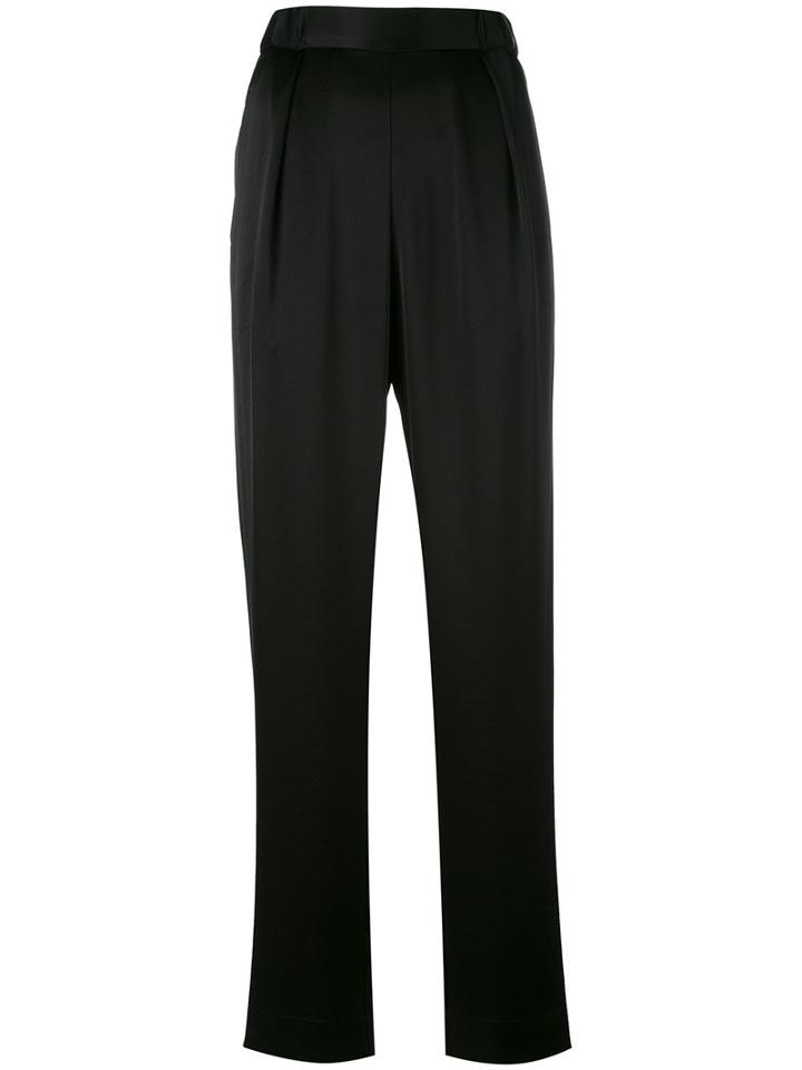 Diane Von Furstenberg - Tailored Trousers - Women - Polyester/triacetate - M, Black, Polyester/triacetate
