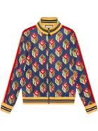 Gucci - Gg Wallpaper Technical Jersey Jacket - Men - Cotton/polyester - L, Blue, Cotton/polyester