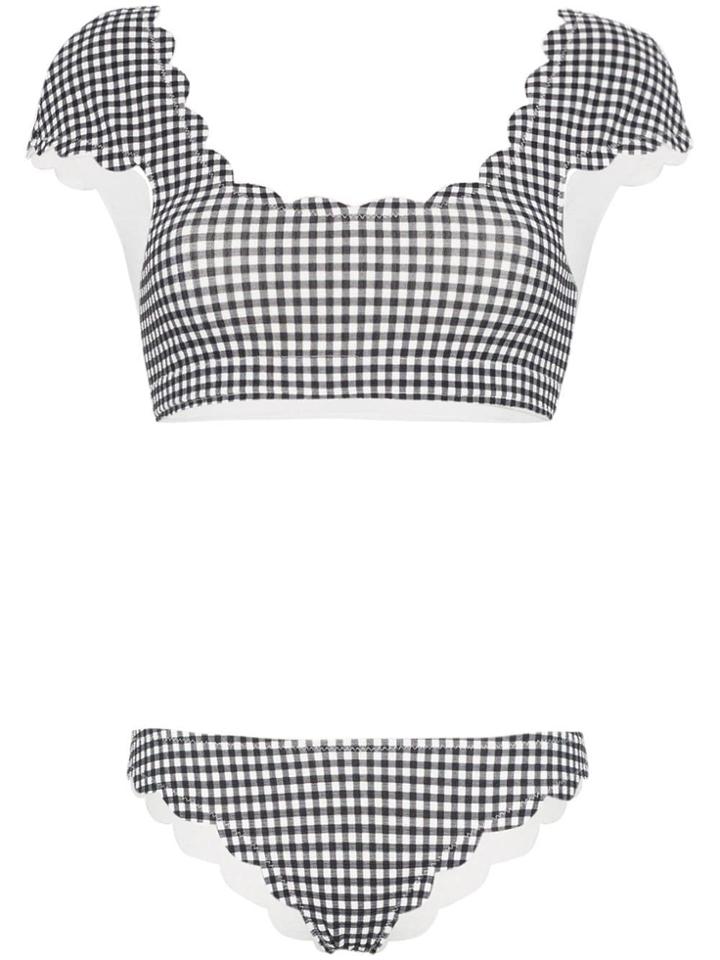 Marysia Scalloped Gingham Bikini - Black