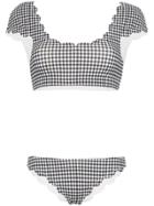 Marysia Scalloped Gingham Bikini - Black