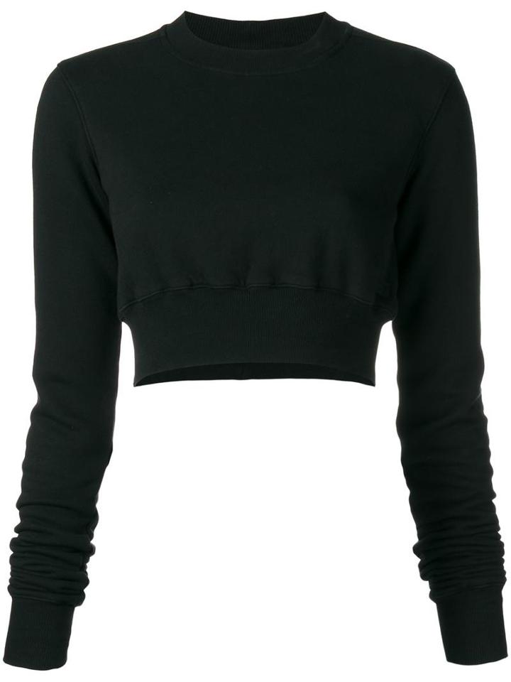 Rick Owens Drkshdw Cropped Jumper, Women's, Size: Small, Black, Cotton