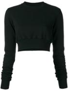 Rick Owens Drkshdw Cropped Jumper, Women's, Size: Small, Black, Cotton