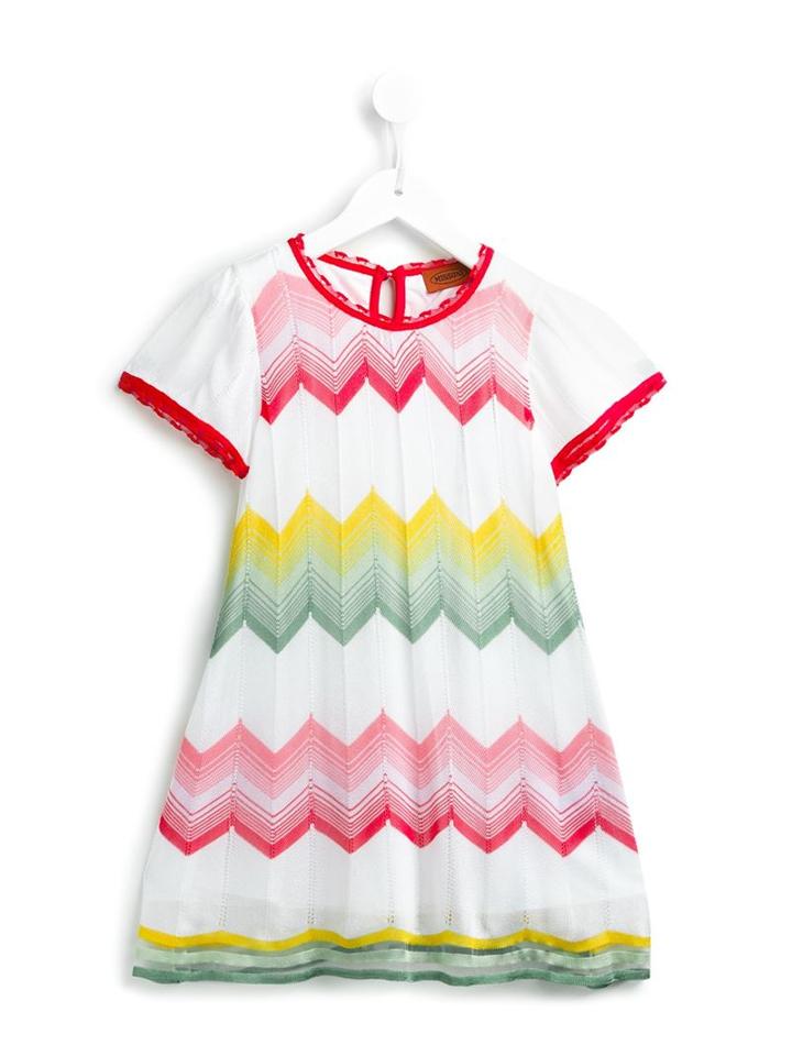 Missoni Kids Zig Zag Crochet Knit Dress, Girl's, Size: 8 Yrs