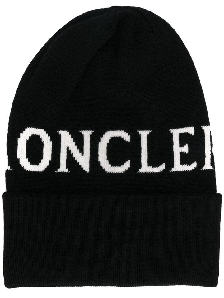 Moncler Logo Hat - Black