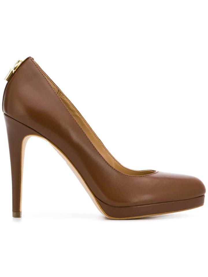Michael Kors Collection Padlock Pumps - Brown