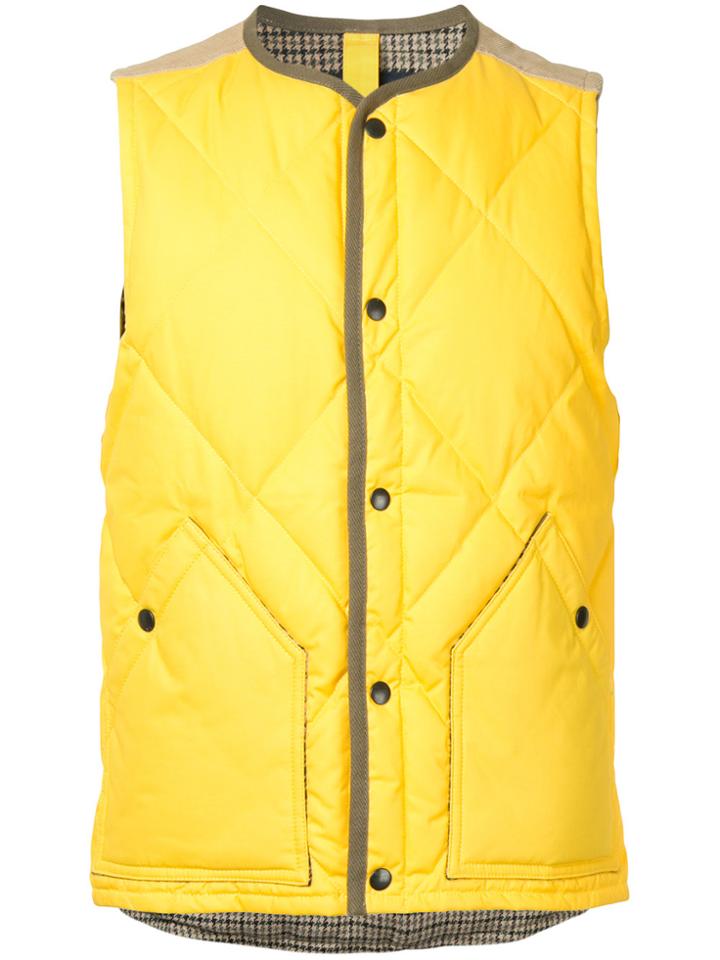Comme Des Garçons Vintage Down Quilted Gilet - Yellow & Orange