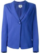 Armani Collezioni Single Button Blazer, Women's, Size: 42, Blue, Polyamide/spandex/elastane/viscose