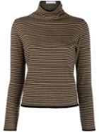 Société Anonyme Striped Turtleneck Jumper - Neutrals