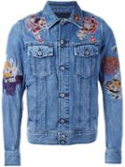 Diesel Embroidered Denim Jacket, Men's, Size: Small, Blue, Cotton