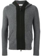 Moncler Colour Block Knitted Hoodie, Men's, Size: Xl, Grey, Virgin Wool
