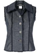 Chanel Pre-owned Sleeveless Vest Jacket - Blue